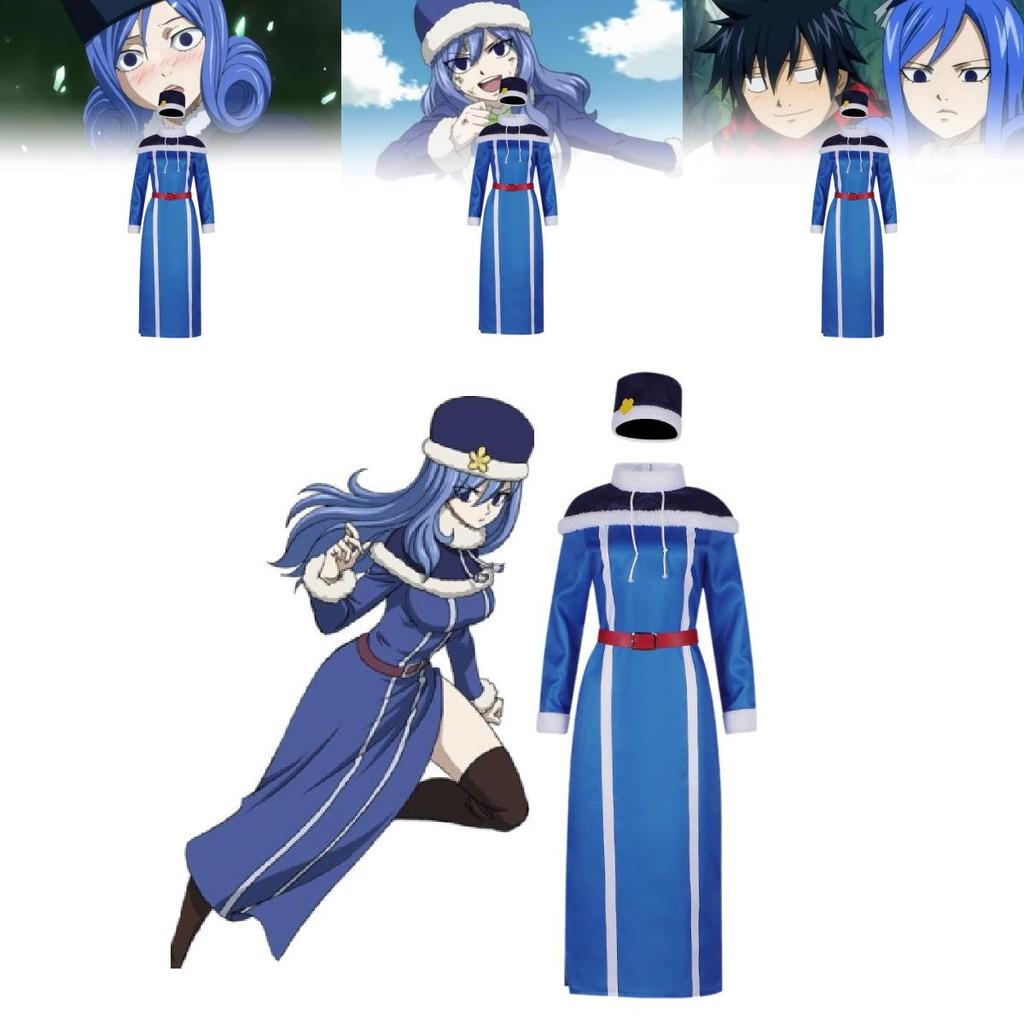 Trendy Juubia Anime Costume With Dress Cloak Hat And Belt Perfect For Halloween Events