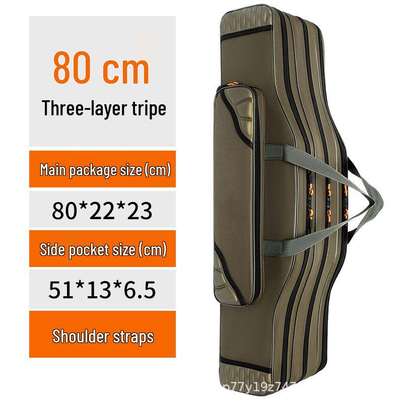 Multi-Layer Fishing Rod and Gear Storage Bag