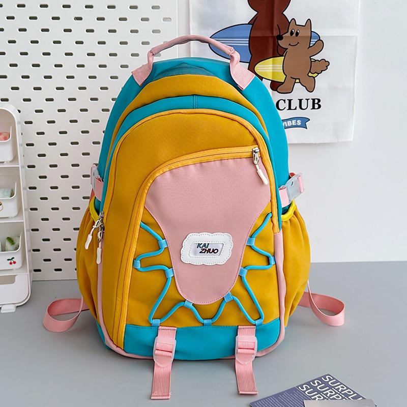 School bag student backpack middle school student bag large capacity casual backpack college style backpack tide