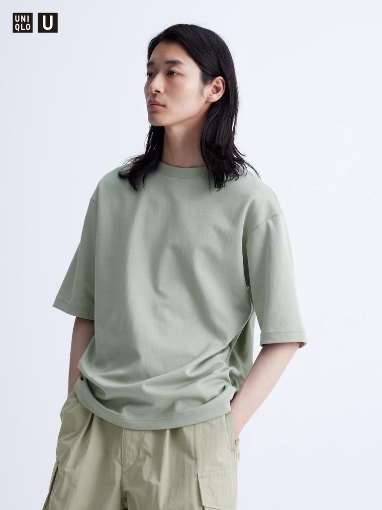 Uniqlo Airism CoTTon Oversized Crew Neck T