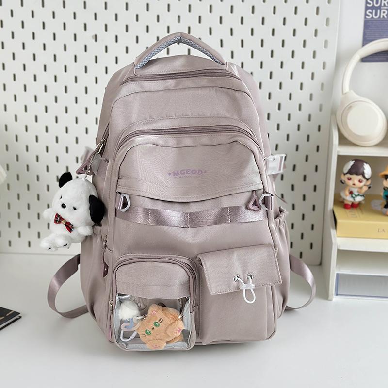 Schoolbag Japanese Ins College Style School Bag Women, Versatile Casual Large Capacity Backpack Junior High School Girls High School Student Backpack