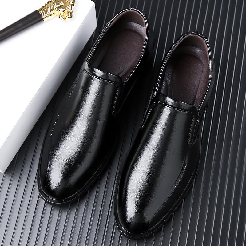 FashionSpring Autumn New Genuine Leather Leather Men's Dress Shoes Fashion Casual Solid Color Designer Male Shoes