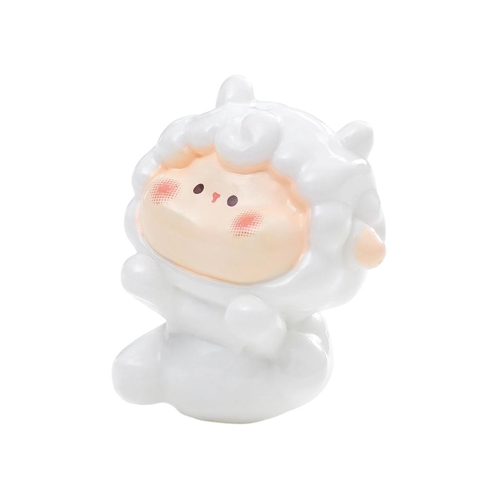 Cute & Pig Lying Animal Figurines, DIY Decor Accessories, Car & Desktop Small Ornaments