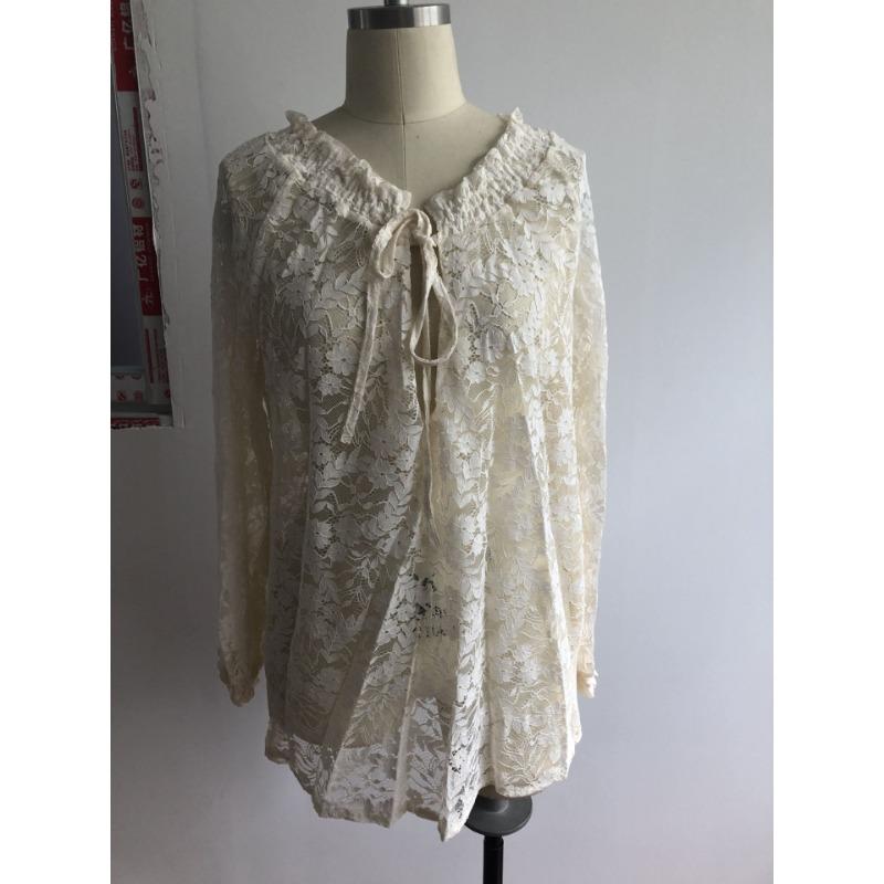 Bedruckter Spitzenpullover Temperament Pendler locker sitzende Bluse Damen, elegantes Damen V-Ausschnitt Stitching Langarm T-Shirt0303