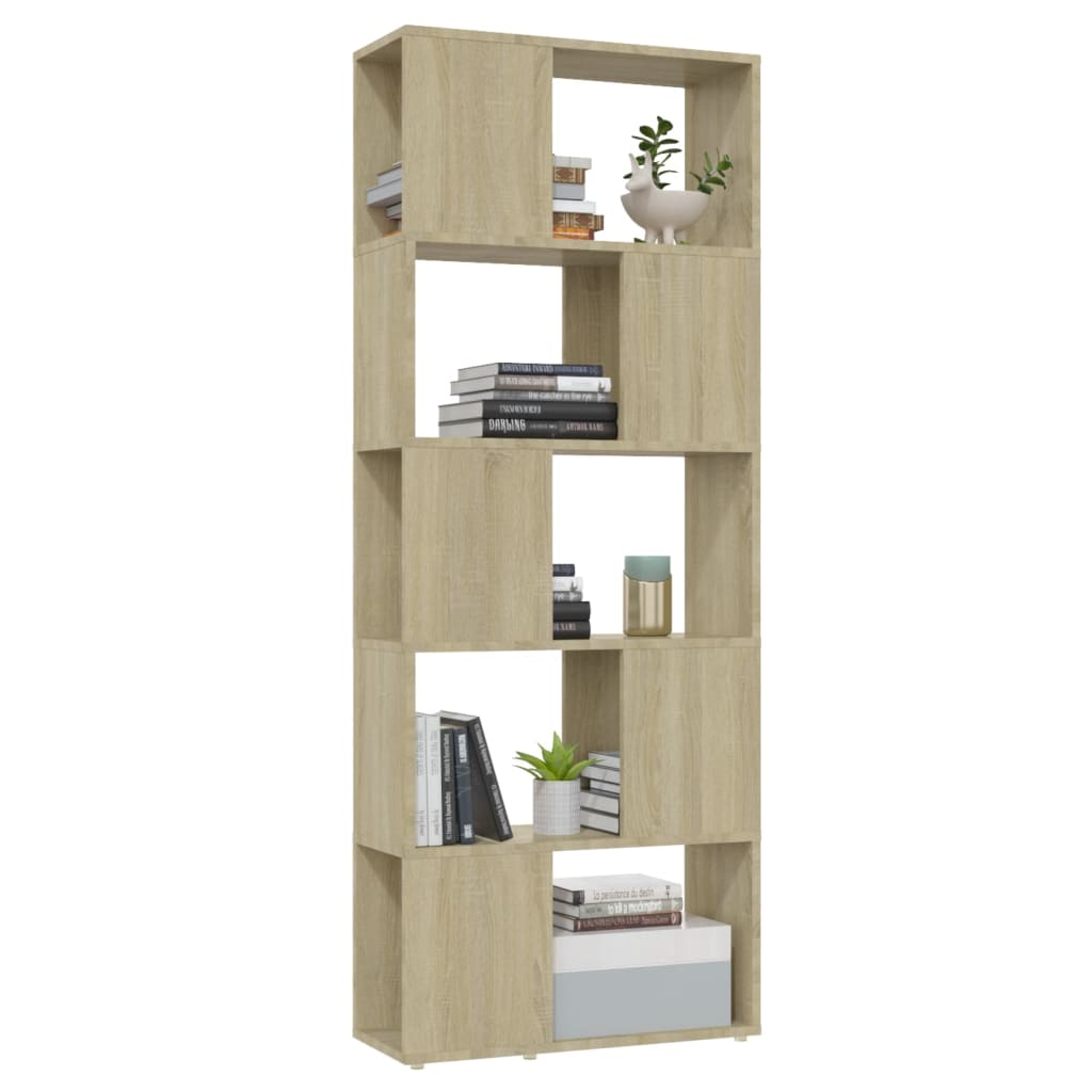 Bookshelf Room Divider Sonoma Oak 60 X 24 X 155 Cm