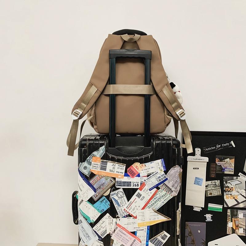 Студенческий школьный рюкзак женский цветной блок рюкзак мужской большой емкости — фото 7