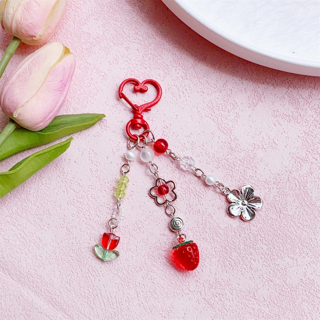 Tragbare Handy-Anhänger-Riemen Dekore Handy-Anhänger-Lanyards mit Fruchtthema Acryl Ästhetisches Accessoire für Taschen-Dekoration