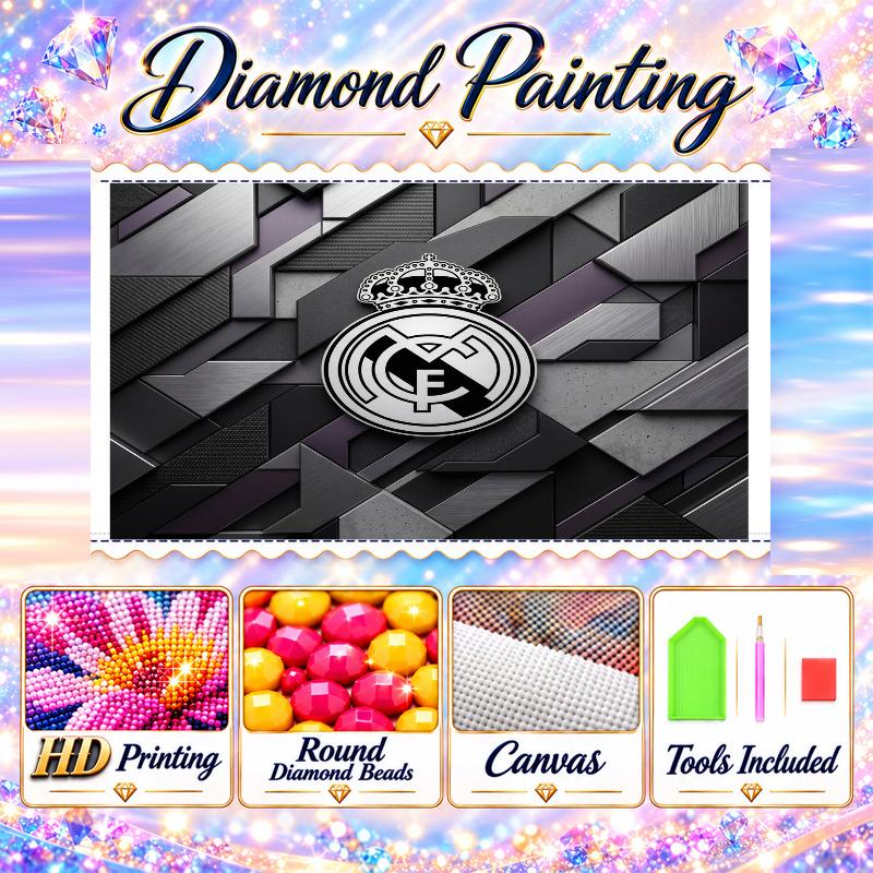 Real Madrid Diamond Painting Kit 5D Full Drill DIY Diamond Mosaic Wall Art Home Decor