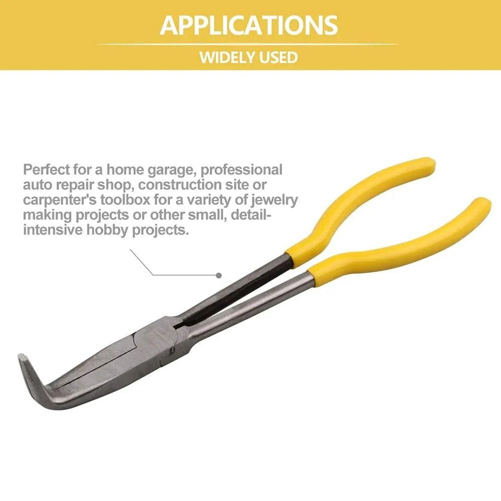 11 Inch Length Extra Long Nose Pliers 0/25/45/90 Degree Needle Nose Pliers  Mechanics Tools