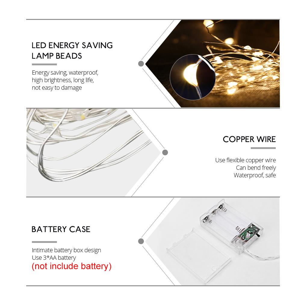 Xiaomi 2M 3M 5M 10M Kupferdraht LED Lichterketten Fee Girlande Licht Batteriebetrieben Für Weihnachten Hochzeit Party Dekoration Beleuchtung