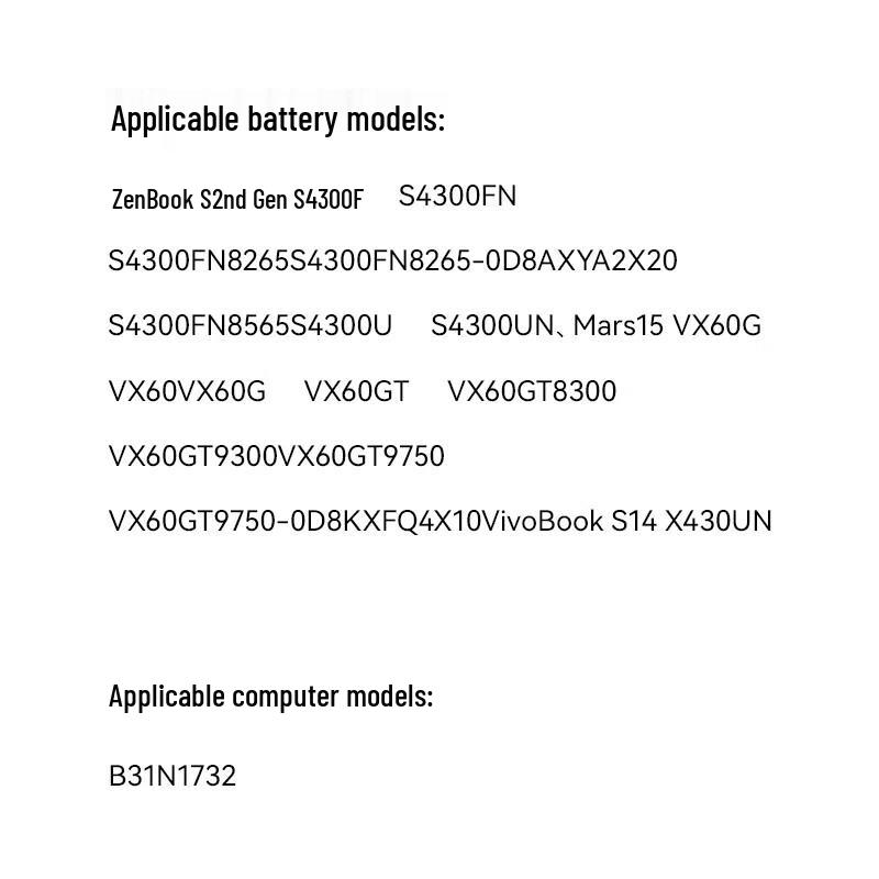 Llano Replacement Laptop Battery for Asus VivoBook S15 S4300 Series