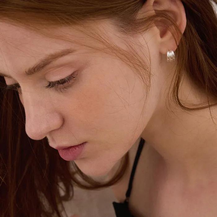 [Silver 925] Luev Triple Earrings