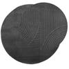 IZA Short Pile Rug Scandinavian Style Anthracite Ø 120 Cm