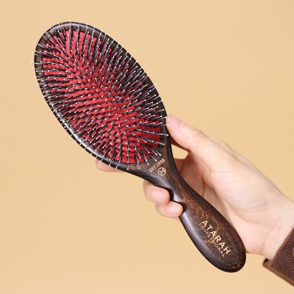 Donmo Cushion Wooden Round Hair Brush AT- PWRB