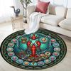 Oceanic Glass Round Area Rug Under Office Chairs Bedroom Living Room Home Decor