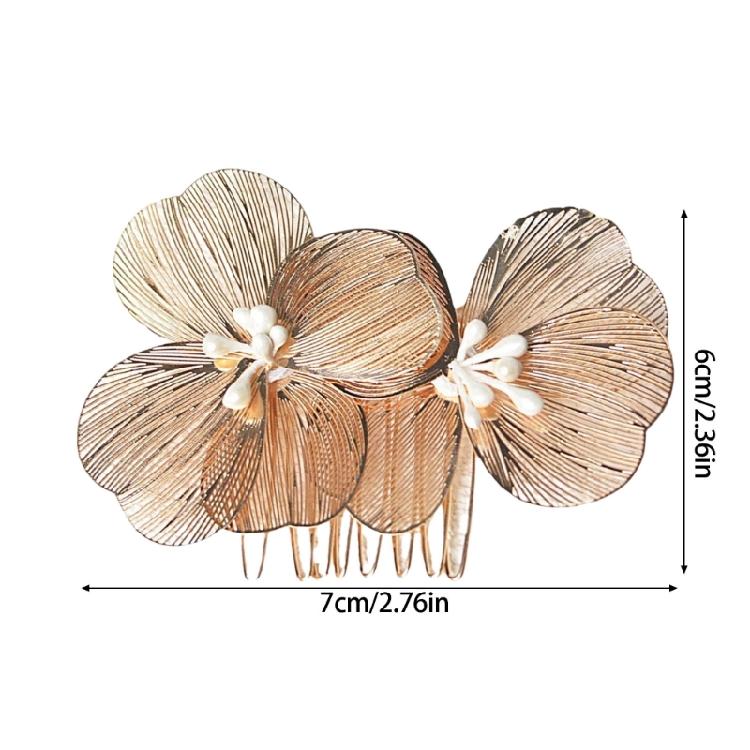 Romance Wedding Hair Accessory 3D Flower Hair Comb Baroque Design Hairpin For Bride Photography Formal Event