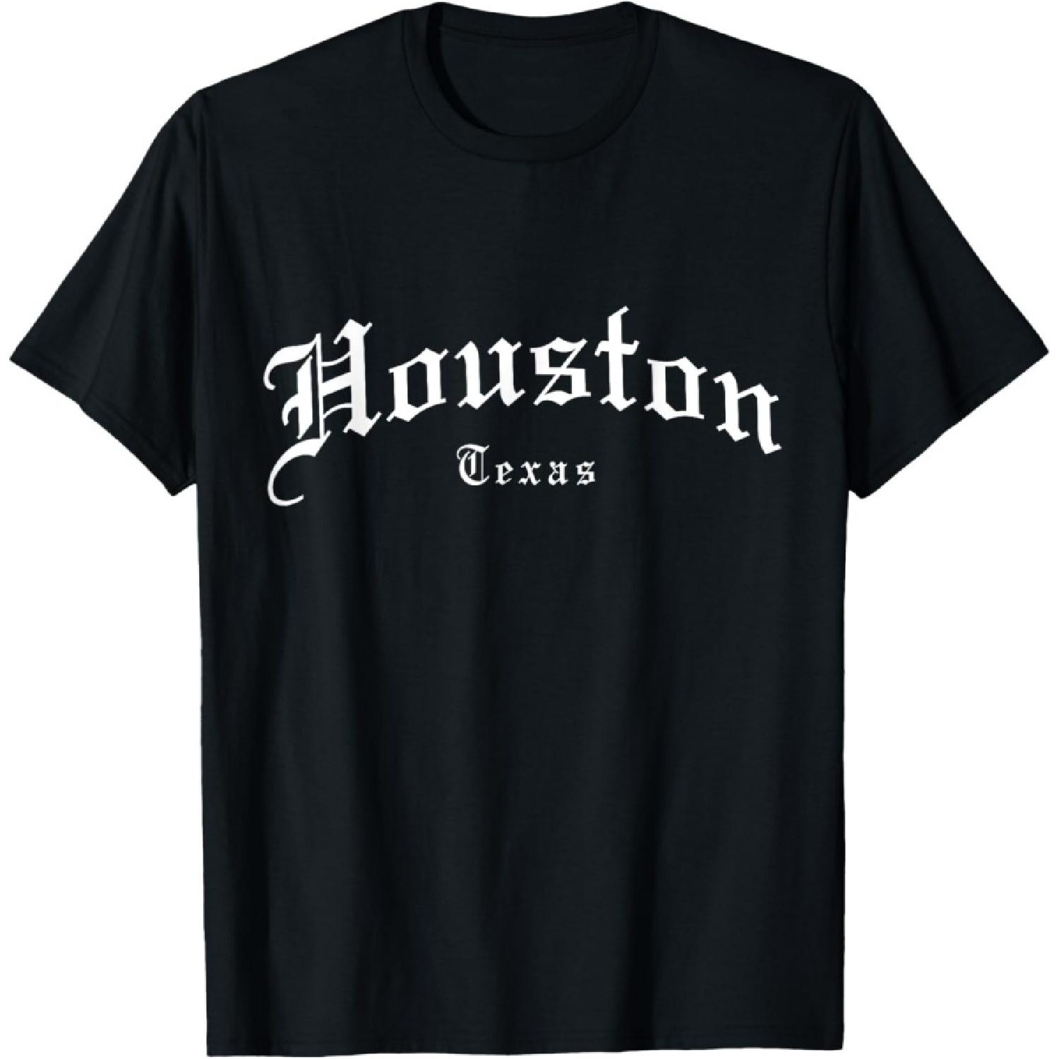 Houston Texas Vintage Old School English Font Pride T-Shirt(1) S