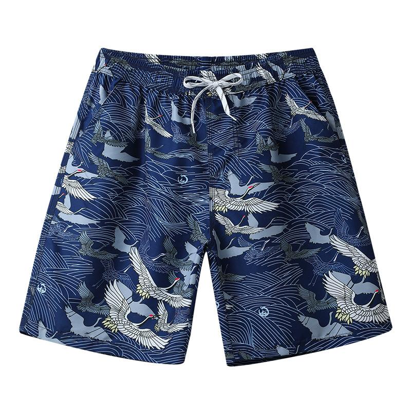 

New Beach Pants Men S Loose Flat-Angle Quick-Drying Swimming Trunks Five-Point Large-Size Couple S Seaside Vacation Shorts M
