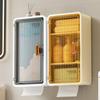 Bathroom Home Creative Wall Mounted Non Perforated Tissue Storage Box Open Door Tissue Box Transparent Wall Mounted Paper Box