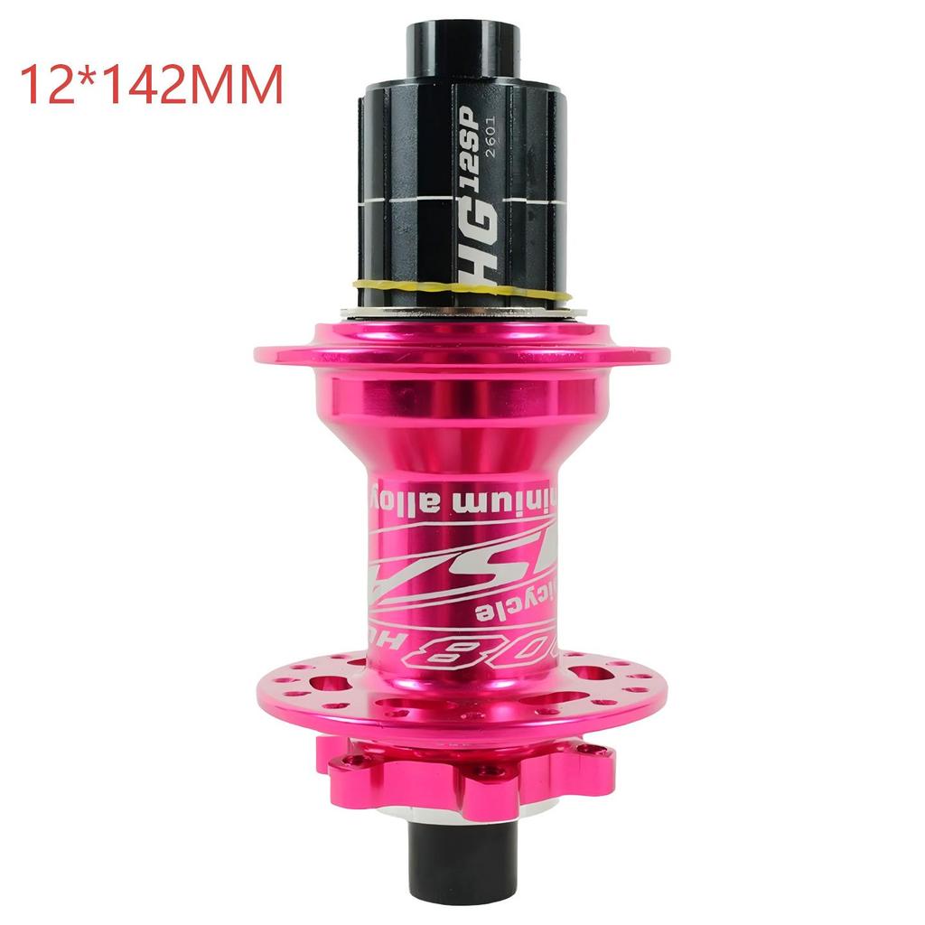 32-Hole Mountain Bike Rear Hub, Four-Bearing, Quick Release Thru-Axle, Six-Bolt Disc Brake, Six-Pawl Cassette Freehub