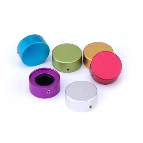 Guitar Effects Caps for Pedal Footswitches, Attaches with Three Screws, 6 Pieces/Set, Mixed Colors