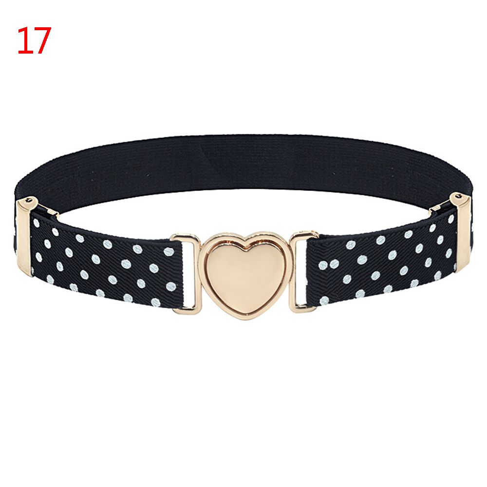 Fashion Stretch Kids Heart Belt Waist Belt Dresses Elastic Belts Girls