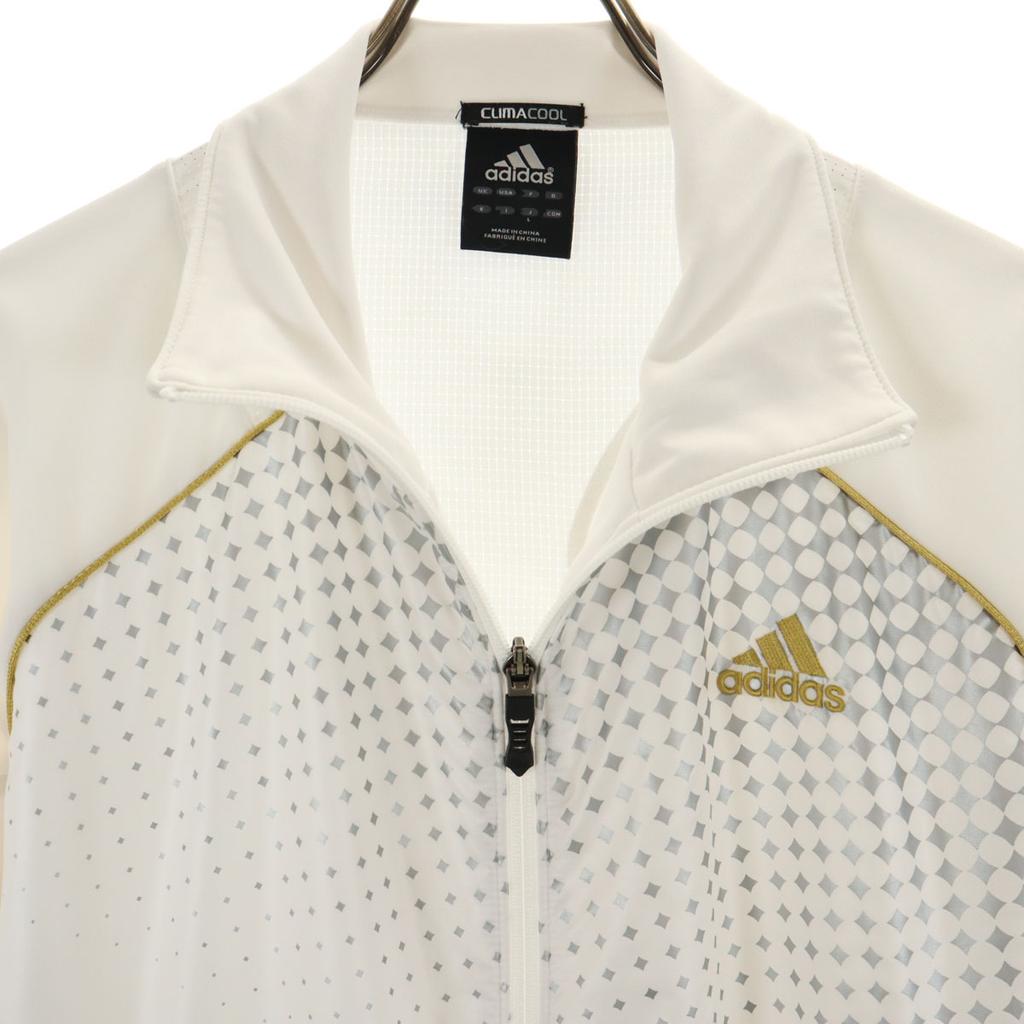 adidas mesh switching Track jacket L white Men's Used