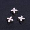 10Pcs/Lot 9.5×9.5mm Alloy Drop Oil Beads Colorful Four Petal Flower Large Hole Loose Beads For Diy Bracelet Necklace Jewelry