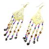 Les Trésors De Lily [L5772] - 'Altaï' Designer Earrings Pink Blue Gold