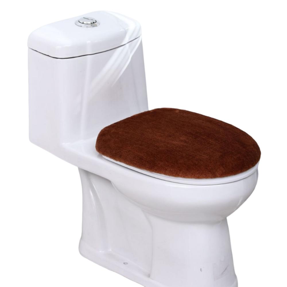 Solid Color Toilet Lid Cover Thickened WC Cover Wear Resistant Toilet Dust Cover  Home Use кофейный