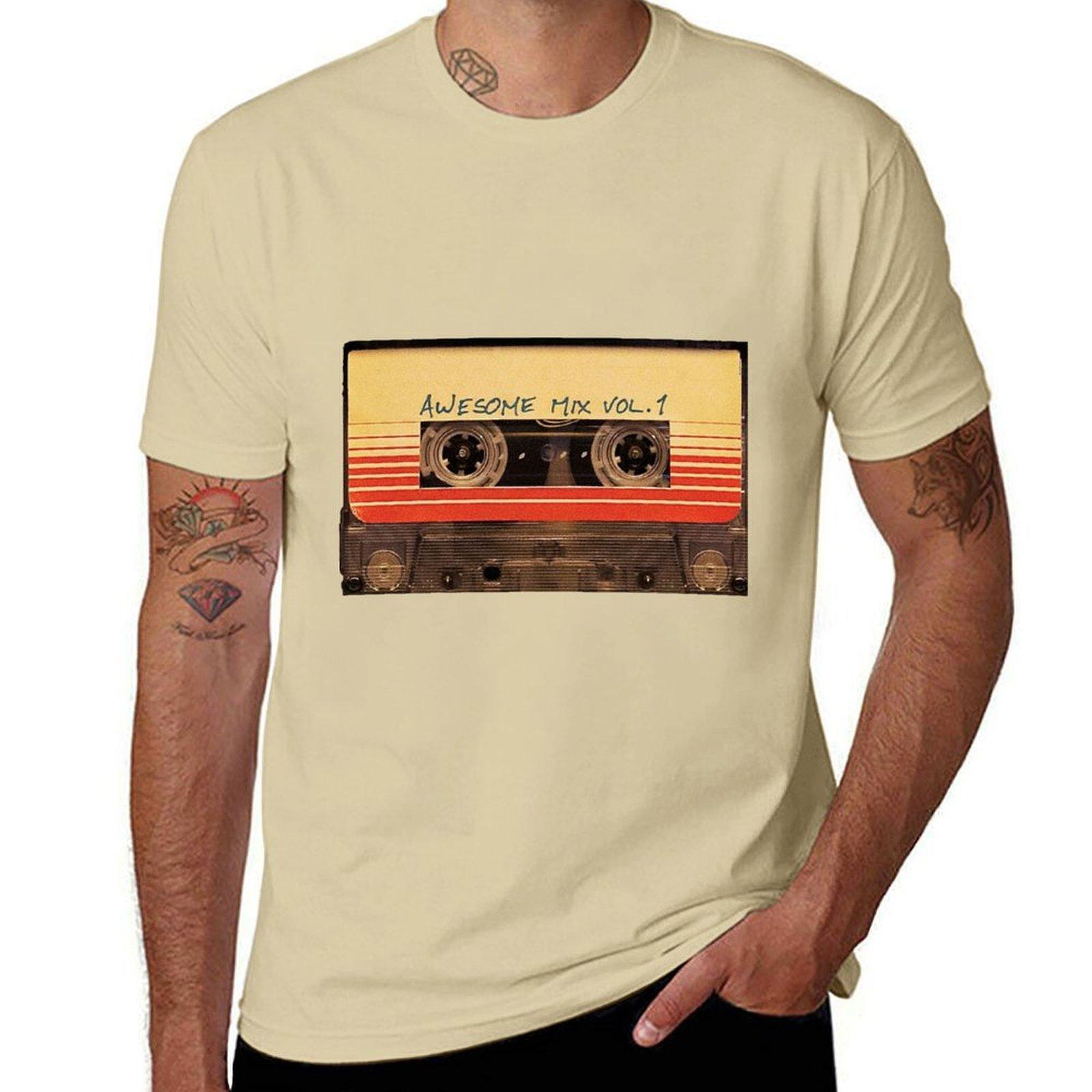 GUOYAN TOP Awesome Mix Vol.1 - Guardians of the Galaxy T-shirt sneldrogend blanco jongens wit sportfans t-shirt voor heren 4XL