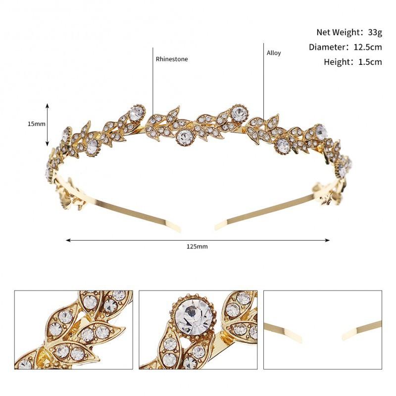 

Wedding Hair Accessories Headband Female Fashion Fairy Metal Alloy Flower Diamond-encrusted Thin
