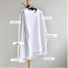 Lace Spliced Plus Size Pure Cotton Long Sleeve T-Shirt - Mid-Length Early Autumn Women's Top