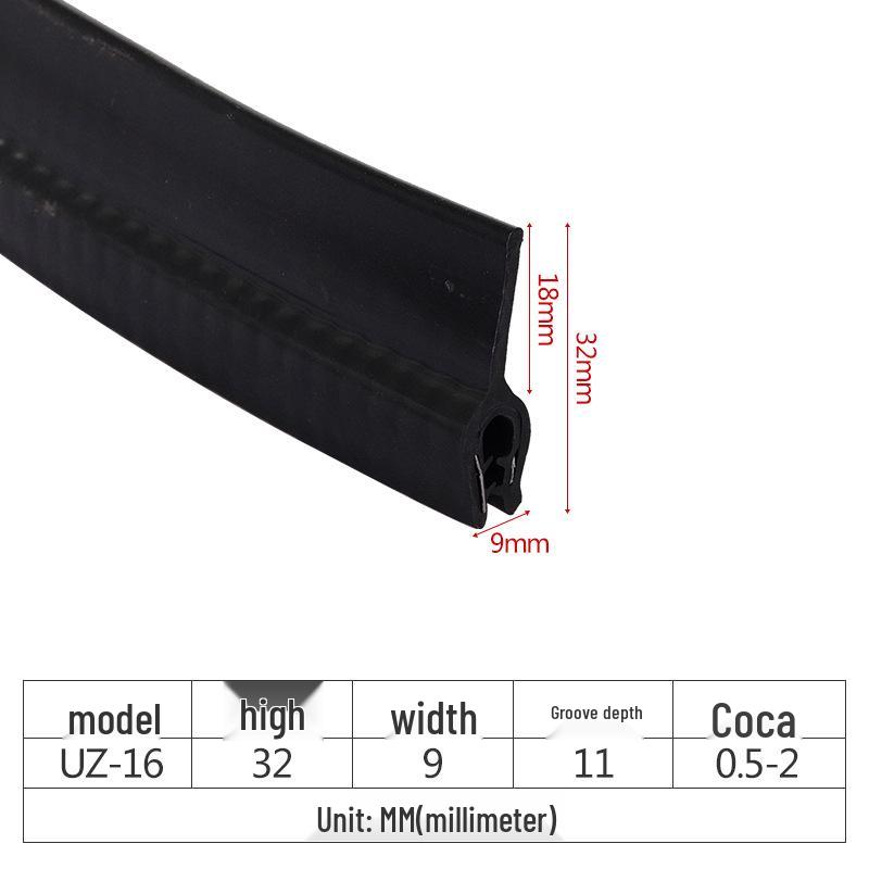 U-Shaped Rubber Edge Protector for Sheet Metal and Glass