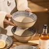 Ceramic Japanese Style Noodles Bowls Striped Pattern Salad Bowl Kitchen Tableware Rice Bowl  Dinner