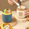 304 Stainless Steel Cute Thermos Flask Bear Warmer Food Container Porridge Soup Container  for Kids
