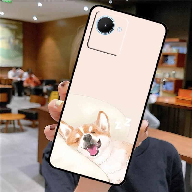 Corgi Funny Puppy Case For Realme GT 6 6T 5 GT7 Pro 10 11 12 13 14 Pro Plus C67 C61 C53 C51 C21Y C25S C55 C75