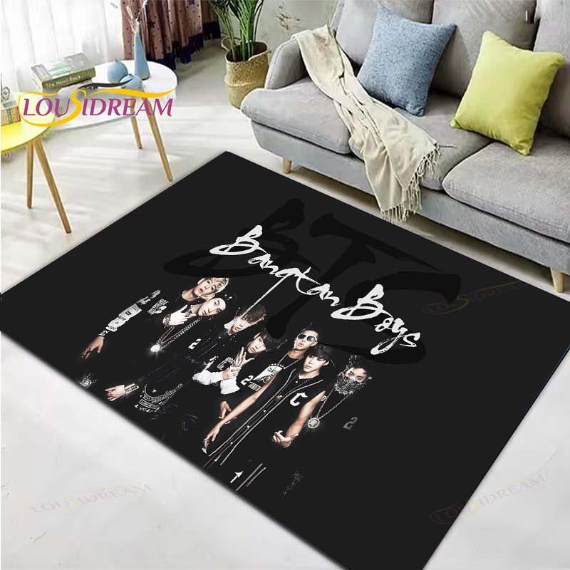 Kpop Bangtan Boys BTS Carpet Rug Kids Carpets Living Room Tea Table Mats Bedroom Rug Washable Floor Mats Household Area Mat