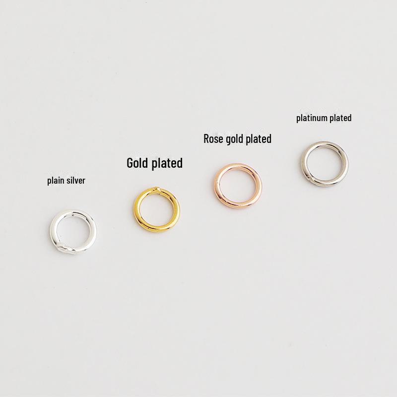 S925 Sterling Silver Small Closed Circle Ring for DIY Handmade Jewelry & Earring Accessories