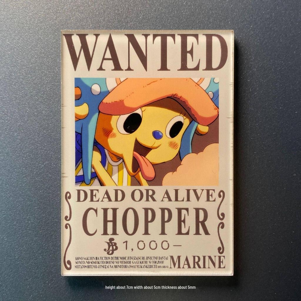 One Piece Luffy Wano Arc Odměna Magnet: Silná, Tlustá Akrylová Anime Nálepka