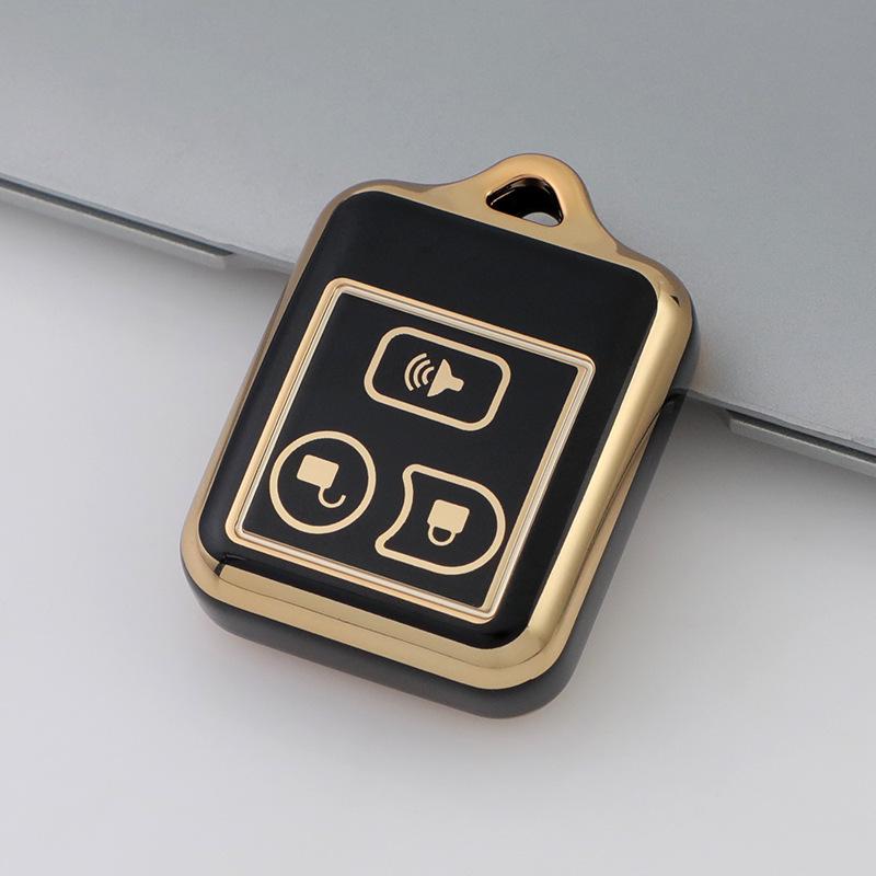 Gold Edge Car Key Case for Ford Lincoln Mercury (3/4 Button)