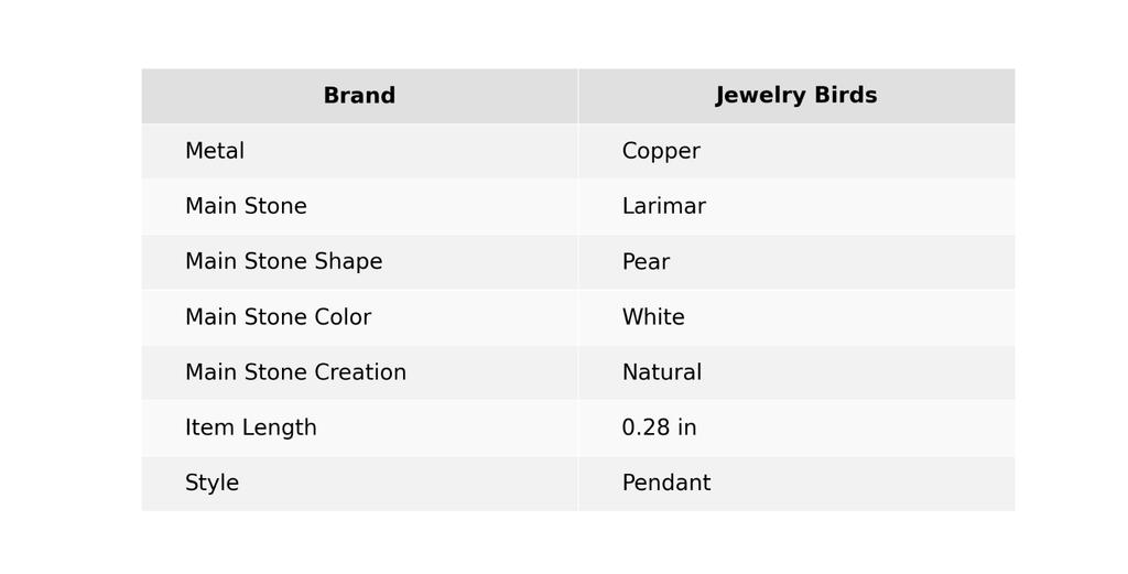 Larimar Gemstone Copper Boho Electroformed Handcrafted Handmade Pendant Jewelry VP-10