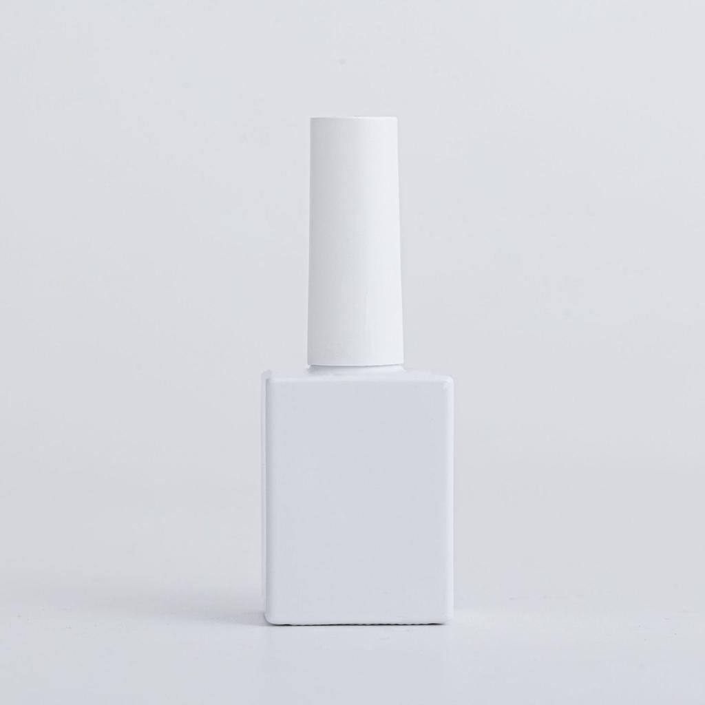 15ml Black/White Nail Polish Bottle with Brush, Lightproof Glass Bottle for Nail Base Gel, Empty Dispenser Bottle
