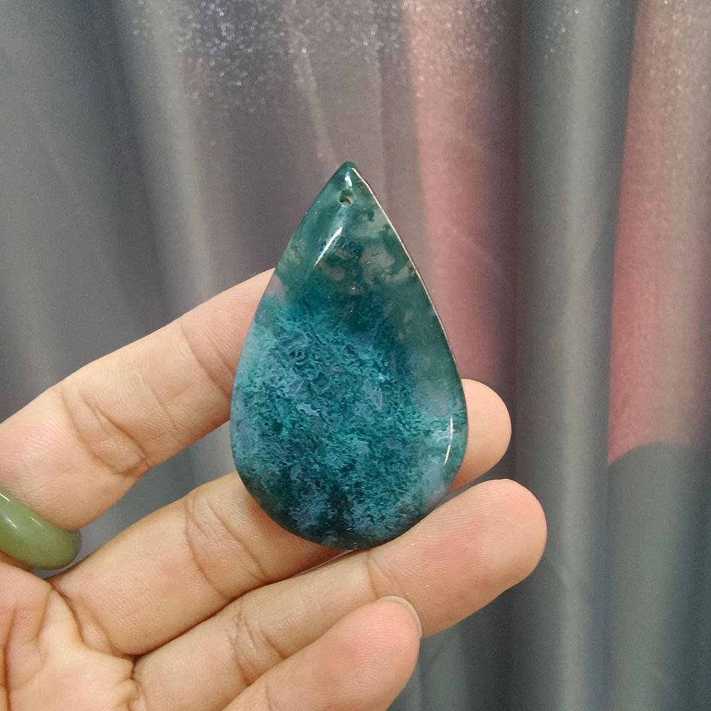 Artistic Natural Waterweed Agate Pendant