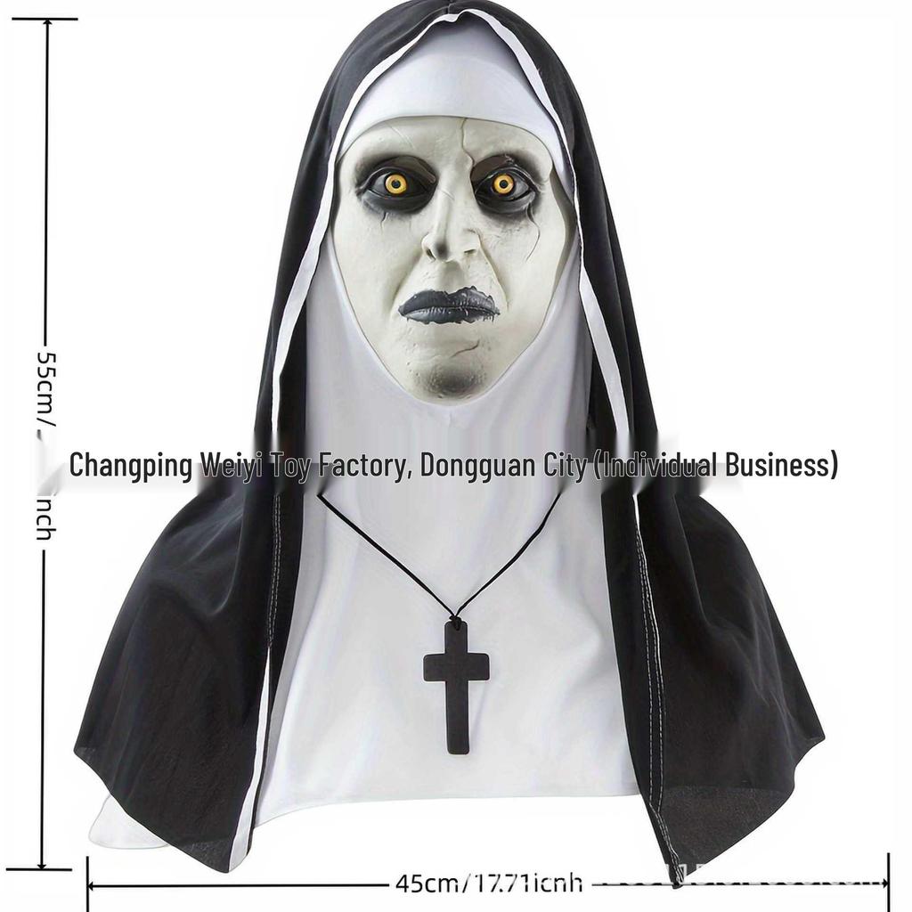 Halloween Nun Mask - Ghostly Headgear from The Conjuring 2