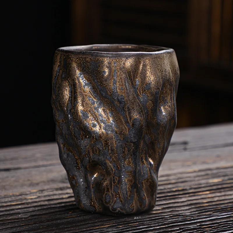 Coarse Pottery Teacups Stone Coffee Mugs Japanese Retro Tea Sets Kitchen Bar Decoration Cups Living Room Desktop Decoration Mugs