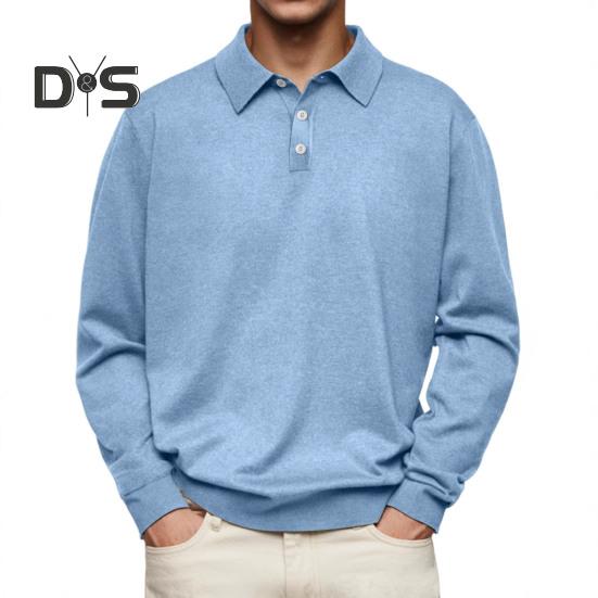 Men Spring Autumn Shirt Buttoned Turn-down Collar Loose Pure Color Full Sleeves Pullover Casual Formal Streetwear Top for Daily Life Parties Travel