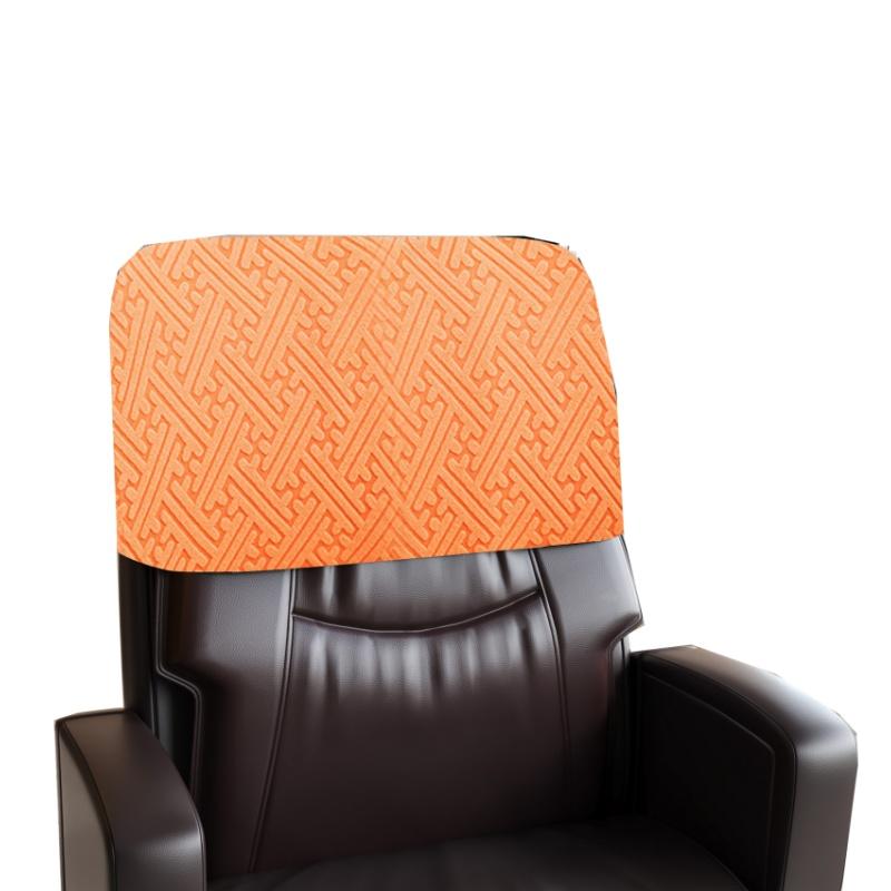 

1PC Computer Chair Head Cover Solid Color Elastic Chair Back Protection Dustproof Backrest Slipcover Office Chair Backrest Cover помаранчевий