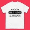 Hergestellt in Großbritannien Alle Originalteile Vintage Retro Geburtstag In Großbritannien Geboren Vereinigtes Königreich Land in Europa Herren T-Shirt Top