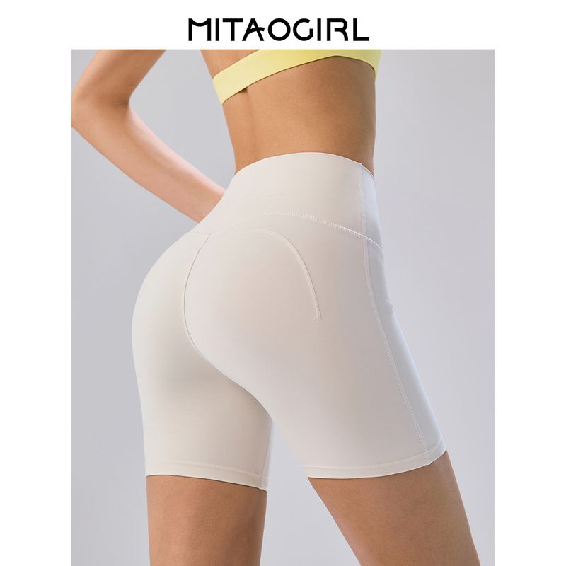 Mitaogirl Kendall Short-Length Pants Female High Waist Hip Lift Slim Fit Fitness Pants Running Quick-Drying Yoga Sports Shorts